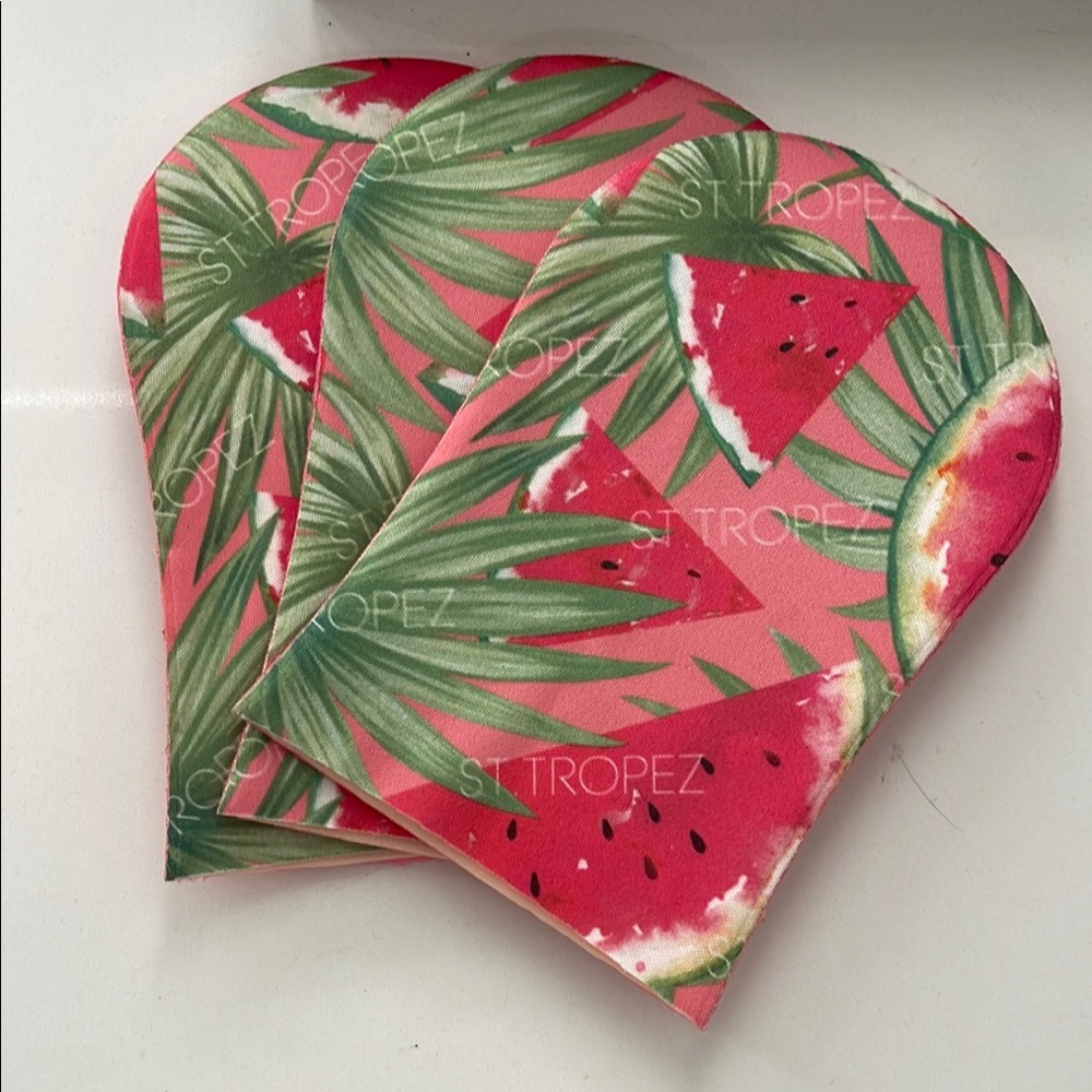 St. Tropez Watermelon and Palm Leaf Tanning Mitts